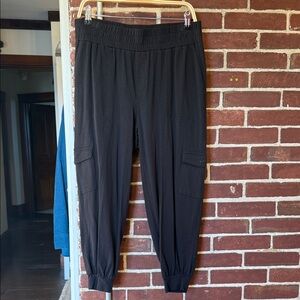 AnyBody cozy knit Black Elastic Waist Pants loungwear joggers.
